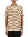 Hugo Boss Striped Crew Neck T-shirt In Multi