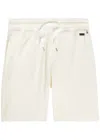 Hugo Boss Mens Natural Structure Waffle-texture Cotton-blend Shorts Xl In White