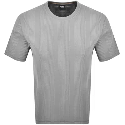 Hugo Boss Boss Structure T Shirt Light Grey In Gray