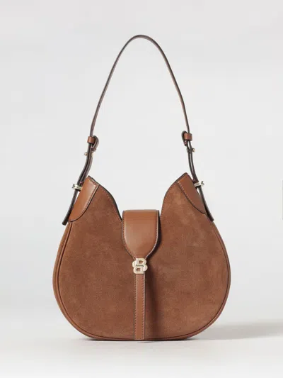 Hugo Boss Boss Suede Bag In Brown