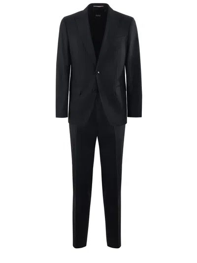 Hugo Boss Boss Suit In Cool Wool In Black
