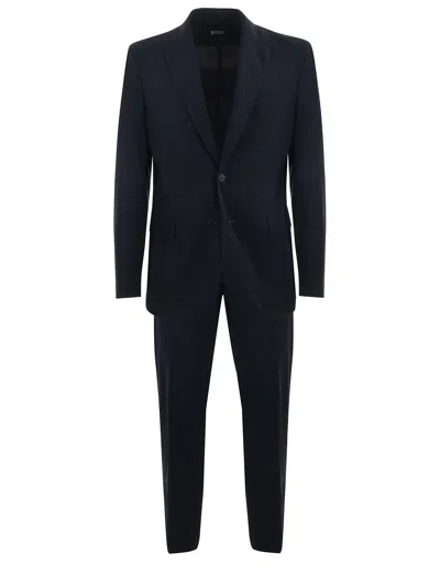 Hugo Boss Boss Suit In Cool Wool In Blue