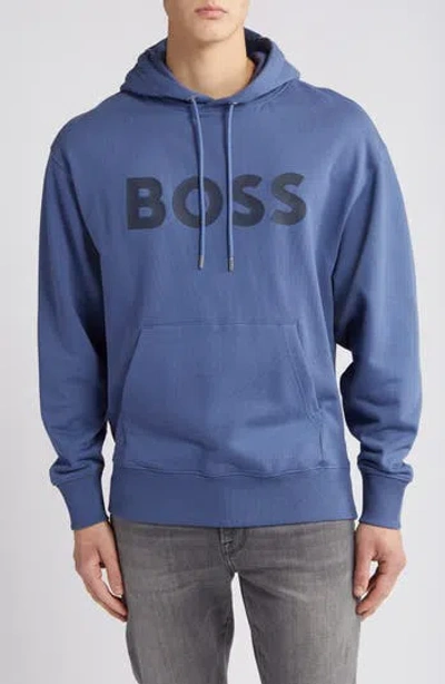 Hugo Boss Sullivan Pullover Hoodie In Blue