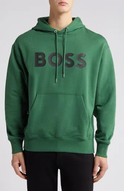 Hugo Boss Sullivan Pullover Hoodie In Green