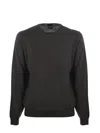 Hugo Boss Fine-knit Embroidered-logo Jumper In Gray