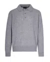 Hugo Boss Hadone Relaxed Fit Wool Polo Sweater In Gray