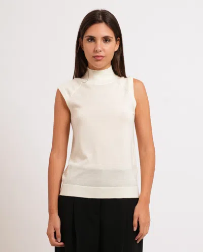 Hugo Boss Boss Besei Silk Top In White