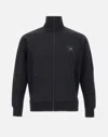 Hugo Boss Sweatshirt With Stretch-cotton Inserts In Black