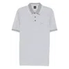 Hugo Boss Boss White Polo Shirts Men In Gray