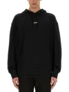 Hugo Boss Cotton-terry Hoodie With Contrast Logo In Black