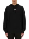 Hugo Boss Cotton-terry Hoodie With Contrast Logo In Black