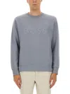 Hugo Boss Boss Sweatshirt With Logo In Gray