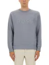 Hugo Boss Boss Sweatshirt With Logo In Blue