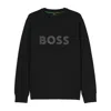 Hugo Boss Stretch-cotton Sweatshirt With Sandwich Logo