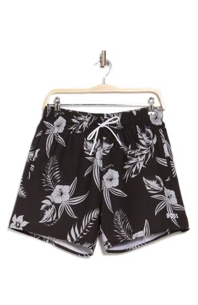 Hugo Boss Boss Swim Trunks In Black