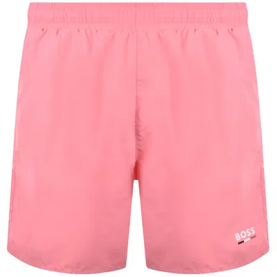 Hugo Boss Boss Swordfish Swim Shorts Pink In Neutral
