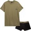 Hugo Boss Boss T-shirt & Boxer Briefs Set In Multi