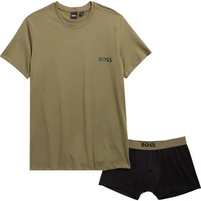 Hugo Boss Boss T-shirt & Boxer Briefs Set In Multi