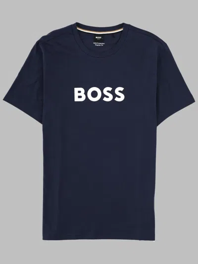 Hugo Boss Boss T Shirt Con Logo In Blue