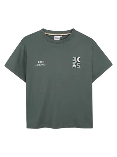 Hugo Boss Boss T-shirt Con Logo In Green