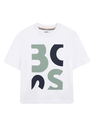 Hugo Boss Boss T-shirt Con Stampa Logo In White