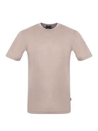 Hugo Boss Boss T Shirt In Cotton In Neutral