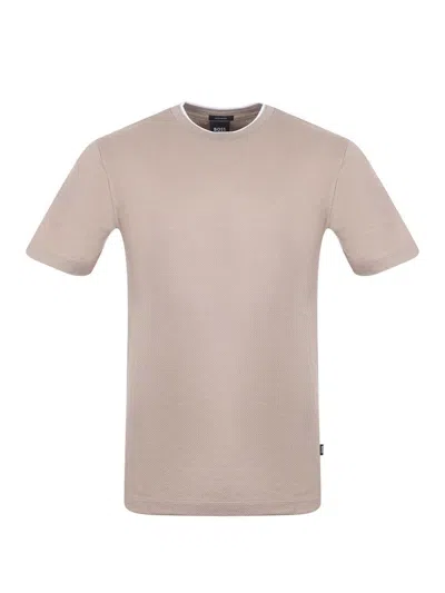 Hugo Boss Boss  T-shirt In Cotton In Neutral