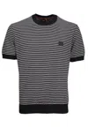 Hugo Boss Kanache Stripe Relaxed Fit Knit T-shirt
