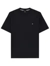 Hugo Boss Mercerized-cotton T-shirt With Double B Monogram In Black