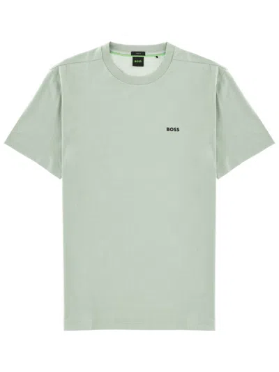 Hugo Boss Boss Men T-shirt With Logo In Green