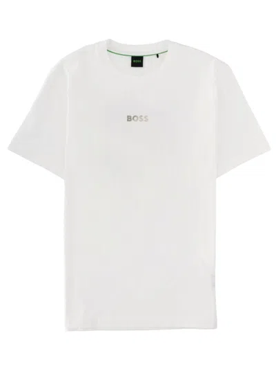 Hugo Boss Boss Men T-shirt Con Logo In White
