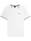 Hugo Boss Boss Taul Tipped Crewneck T-shirt In White
