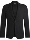 Hugo Boss Slim-fit Jacket In Washable Stretch Fabric In Black