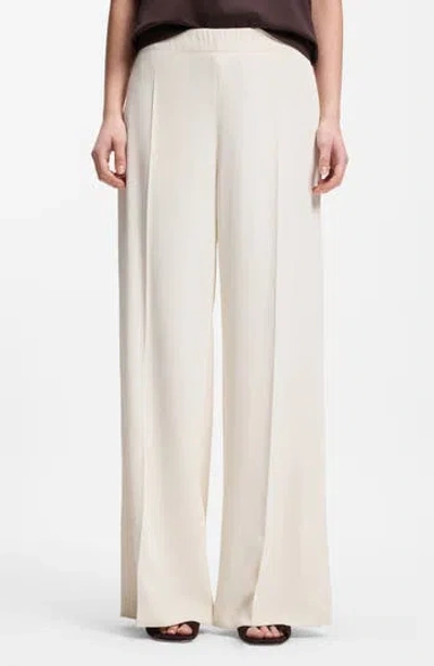 Hugo Boss Boss Tajila Pull-on Wide Leg Pants In White