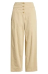 Hugo Boss Boss Takane 2 Stacked Button Straight Leg Pants In Light Beige