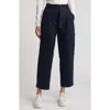 Hugo Boss Boss Takane Belted High Waist Crop Pants In Sky Captain