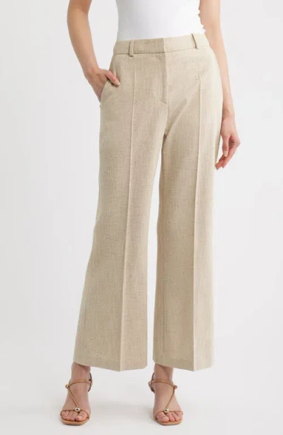 Hugo Boss Boss Talia Crop Flare Pants In Neutral