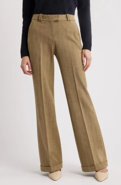 Hugo Boss Boss Talia Flare Pants In Nude