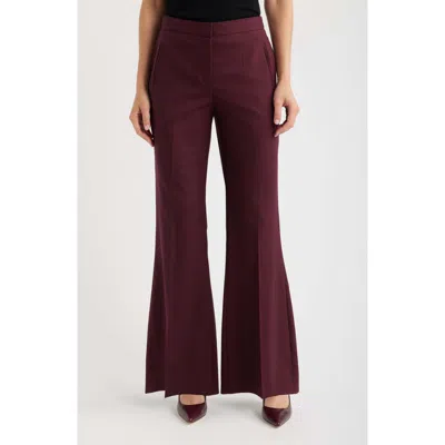 Hugo Boss Boss Talia Wool Blend Flare Pant In Port Royale