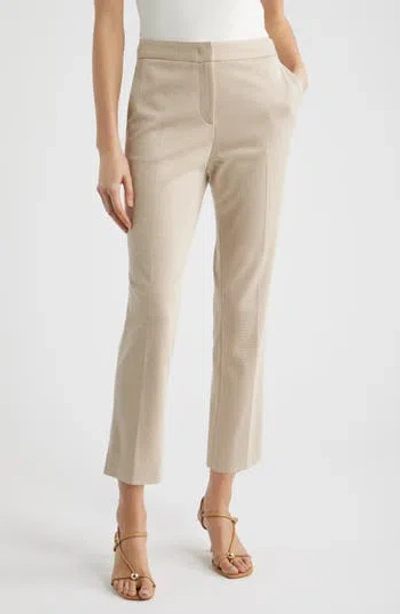 Hugo Boss Boss Tapria Crop Straight Leg Pants In Beige