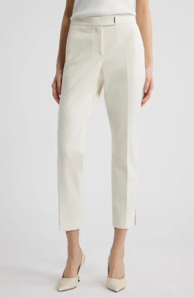 Hugo Boss Boss Tapria Crop Straight Leg Pants In Metallic