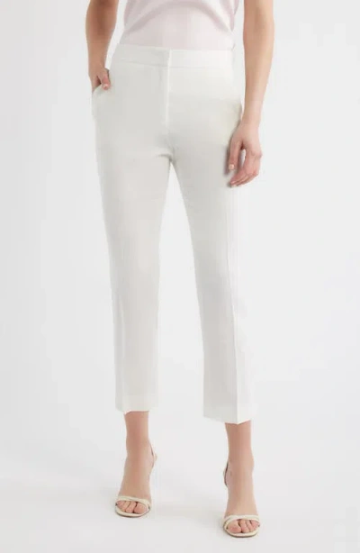 Hugo Boss Boss Tapria Slim Fit Crop Pants In White