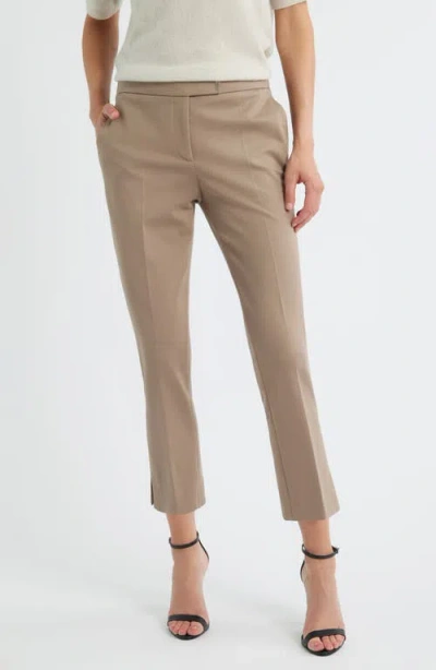 Hugo Boss Boss Tapria Straight Leg Pants In Nude