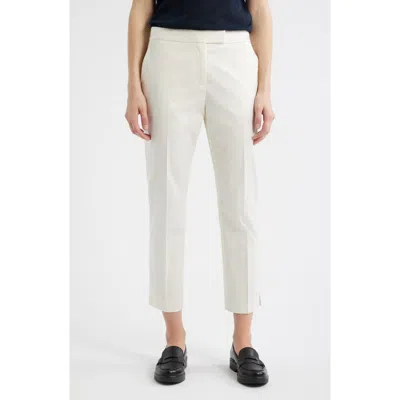 Hugo Boss Boss Tapria Stretch Cotton Crop Pants In White