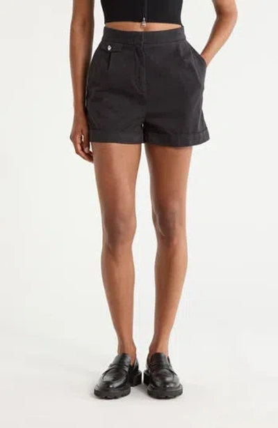 Hugo Boss Boss Taschi Stretch Cotton Shorts In Black