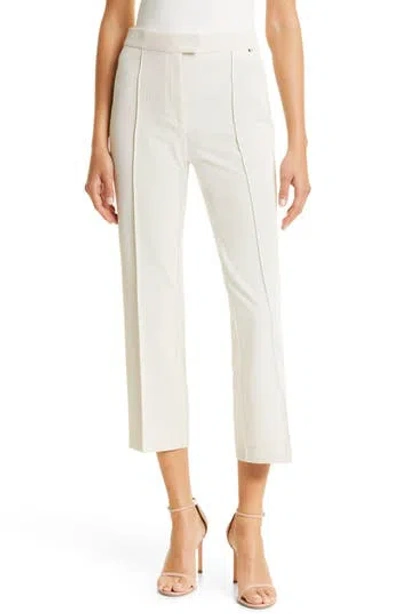 Hugo Boss Boss Tasola Pintuck Crop Trousers In White
