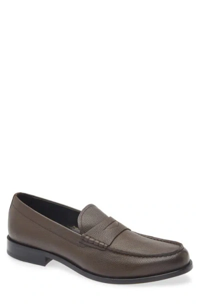 Hugo Boss Boss Tayil Penny Loafer In Brown