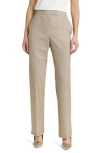 Hugo Boss Boss Teana Virgin Wool Trousers In Deep Champagne Melange