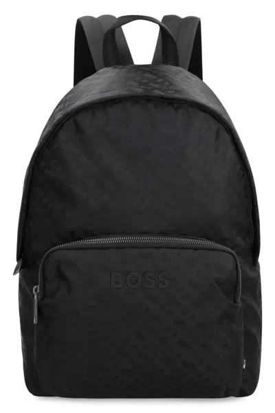 Hugo Boss Boss Technical Fabric Backpack In Black