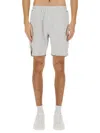 Hugo Boss Boss Technical Fabric Bermuda Shorts In Gray